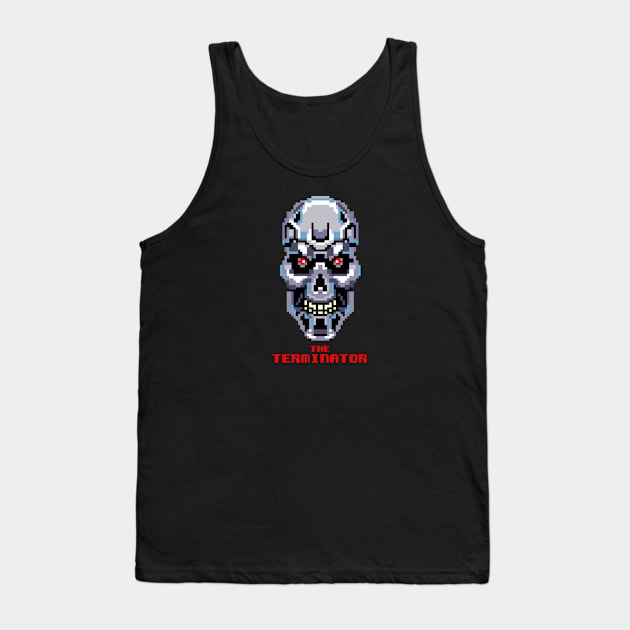 Terminator Pixel Art Tank Top by GregNowachek